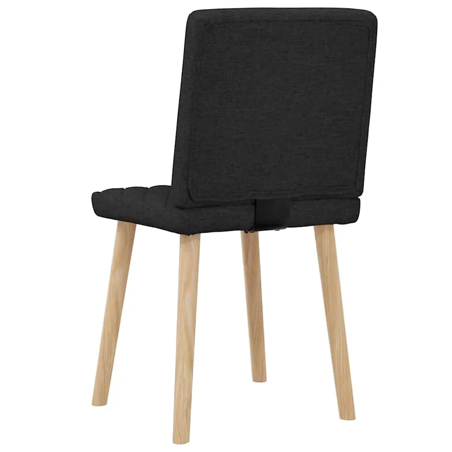 Chaises à manger lot de 2 noir tissu - 6