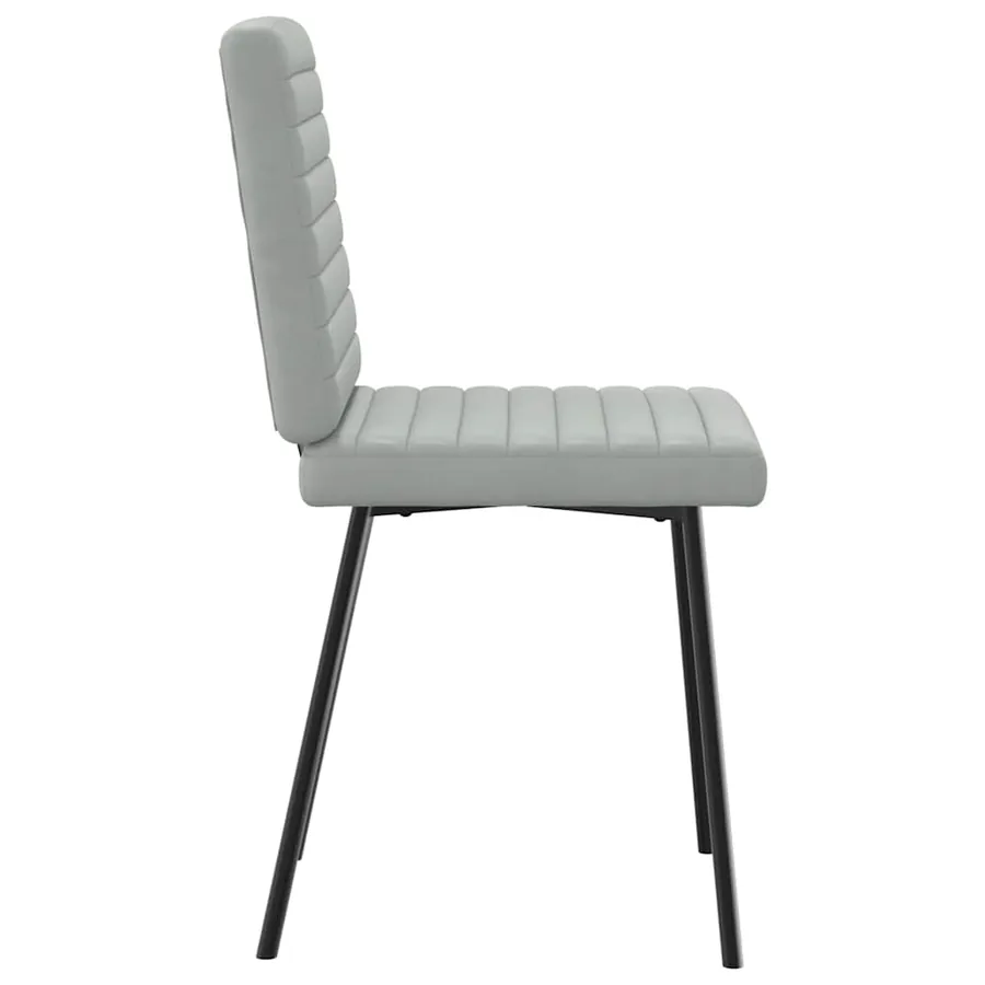 Chaises à manger lot de 2 Gris clair Velours - 5