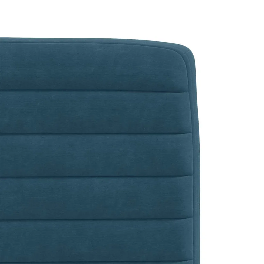 Chaises à manger lot de 4 Bleu Velours - 7