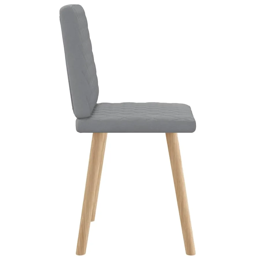 Chaises à manger lot de 2 gris clair tissu - 5