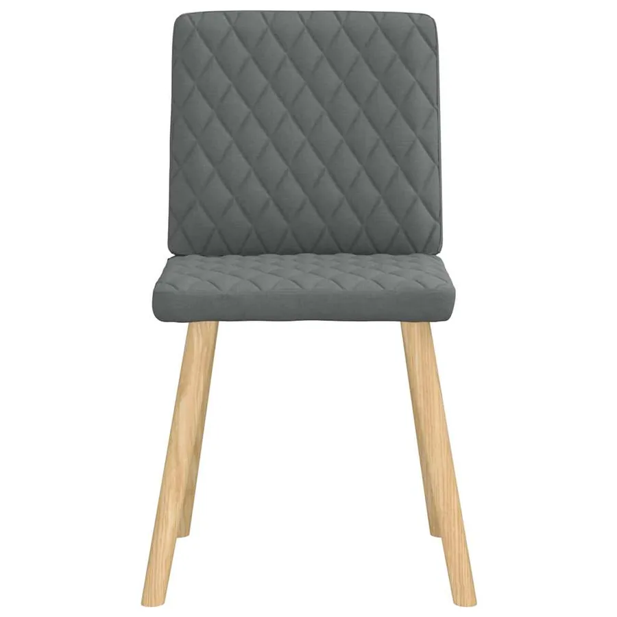 Chaises à manger lot de 6 gris foncé tissu - 3