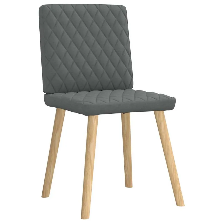 Chaises à manger lot de 6 gris foncé tissu - 4