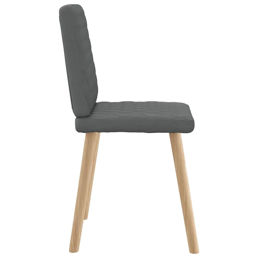 Chaises à manger lot de 6 gris foncé tissu - 5