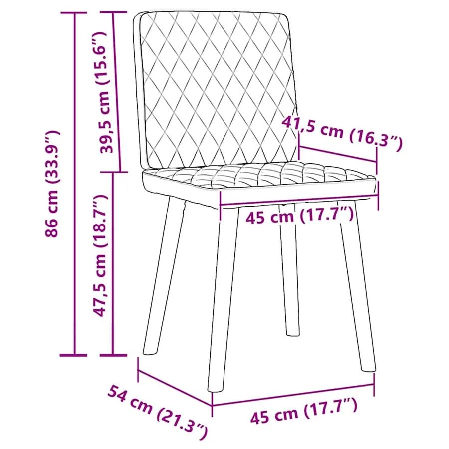 Chaises à manger lot de 6 gris foncé tissu - 9