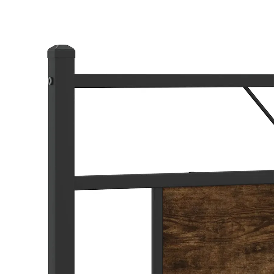 Cadre de lit sans matelas chêne fumé 183x203 cm bois ingénierie - 9