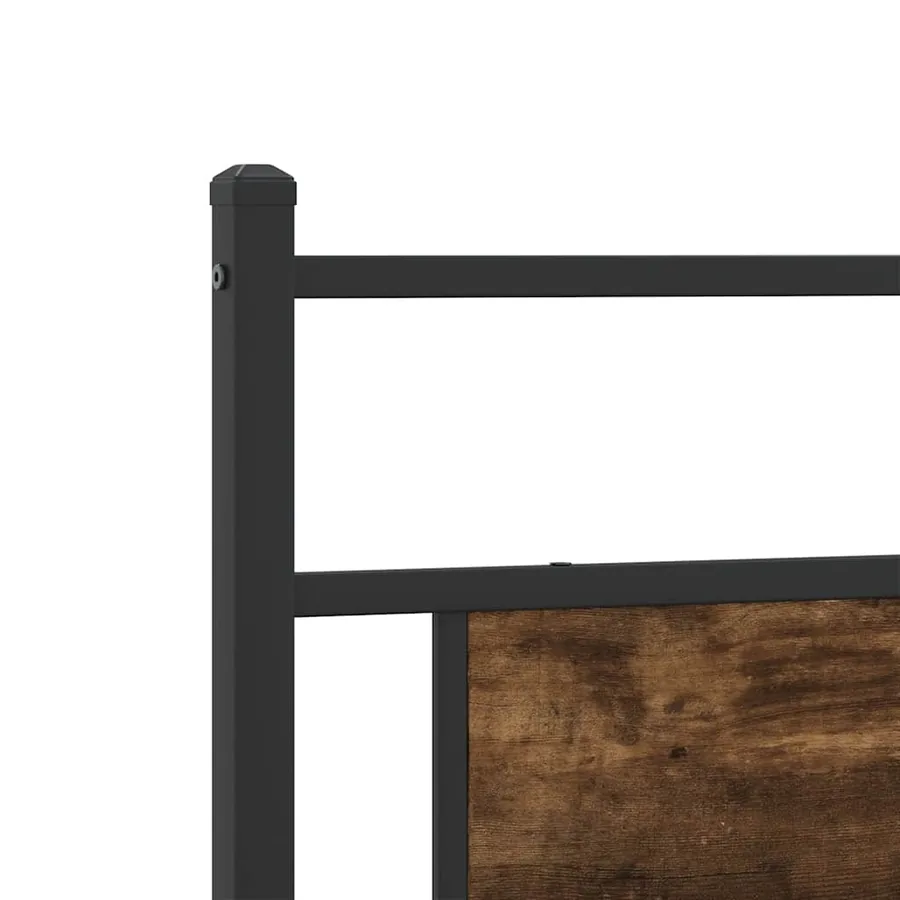 Cadre de lit sans matelas chêne fumé 107x203 cm bois ingénierie - 9