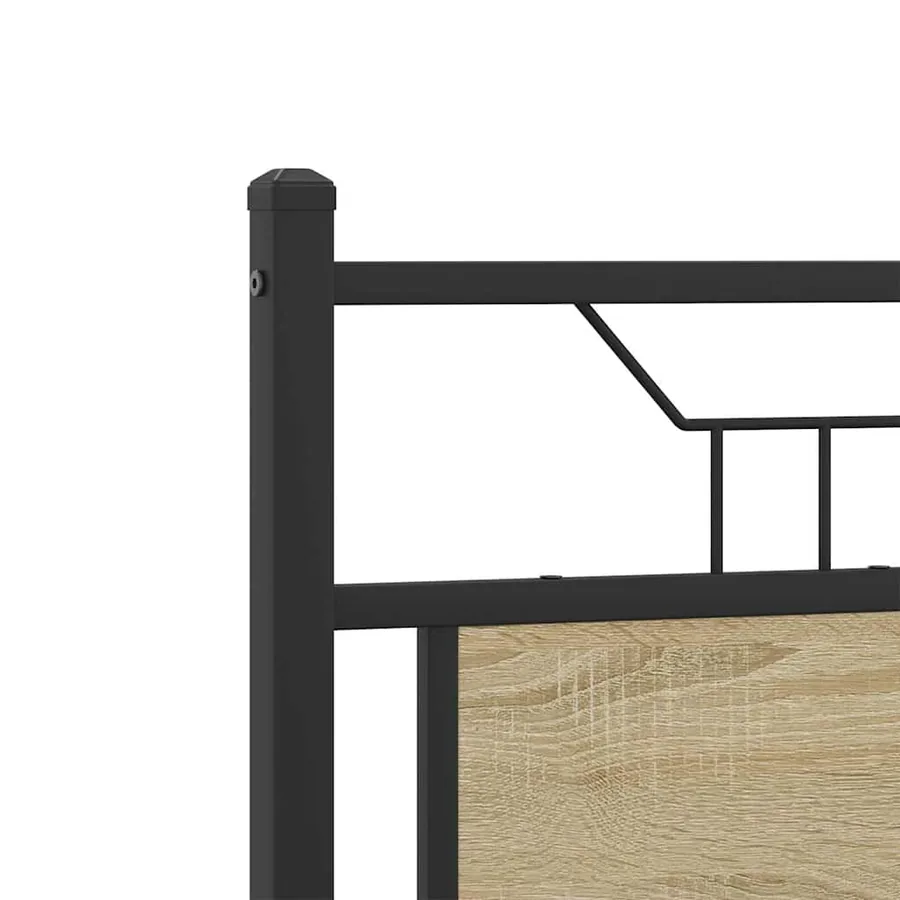 Cadre de lit sans matelas chêne sonoma 120x200 cm - 9