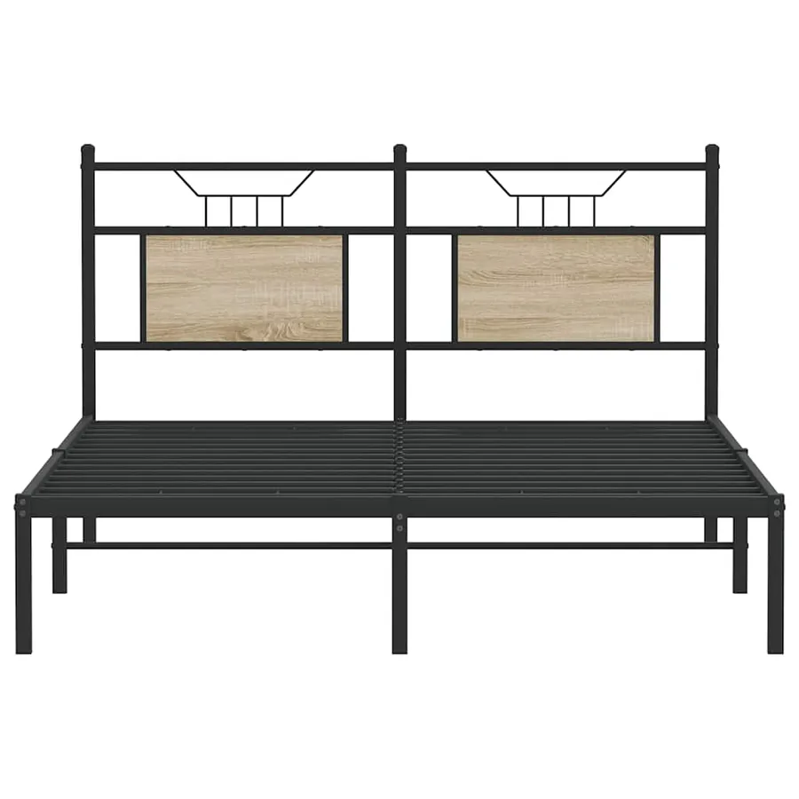 Cadre de lit sans matelas chêne sonoma 137x190 cm - 6