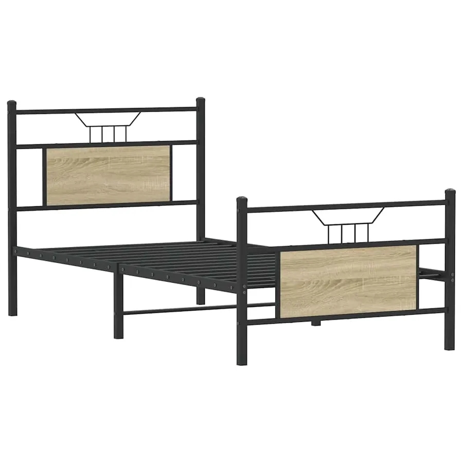 Cadre de lit sans matelas chêne sonoma 80x200 cm - 3