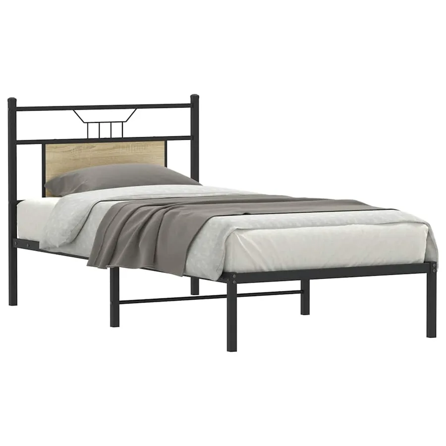 Cadre de lit sans matelas chêne sonoma 90x200 cm - 3