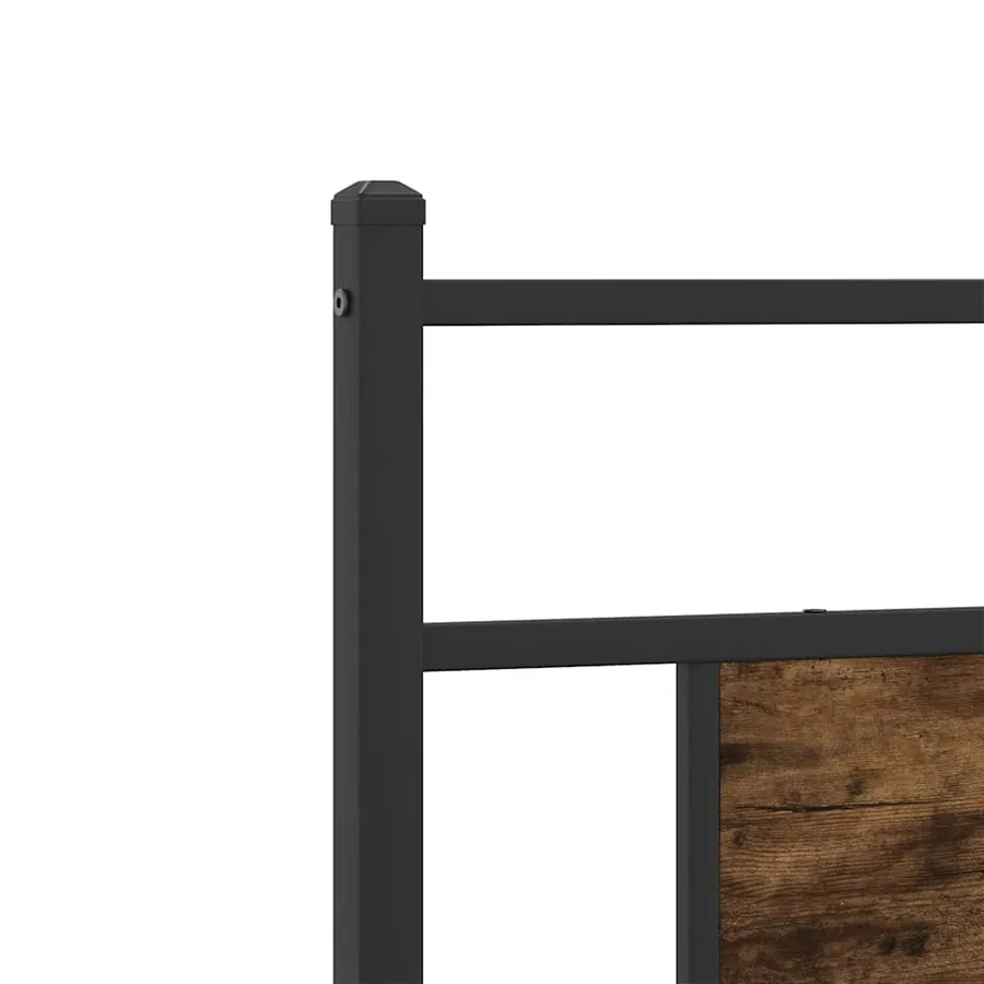 Cadre de lit sans matelas chêne fumé 75x190cm bois d'ingénierie - 9