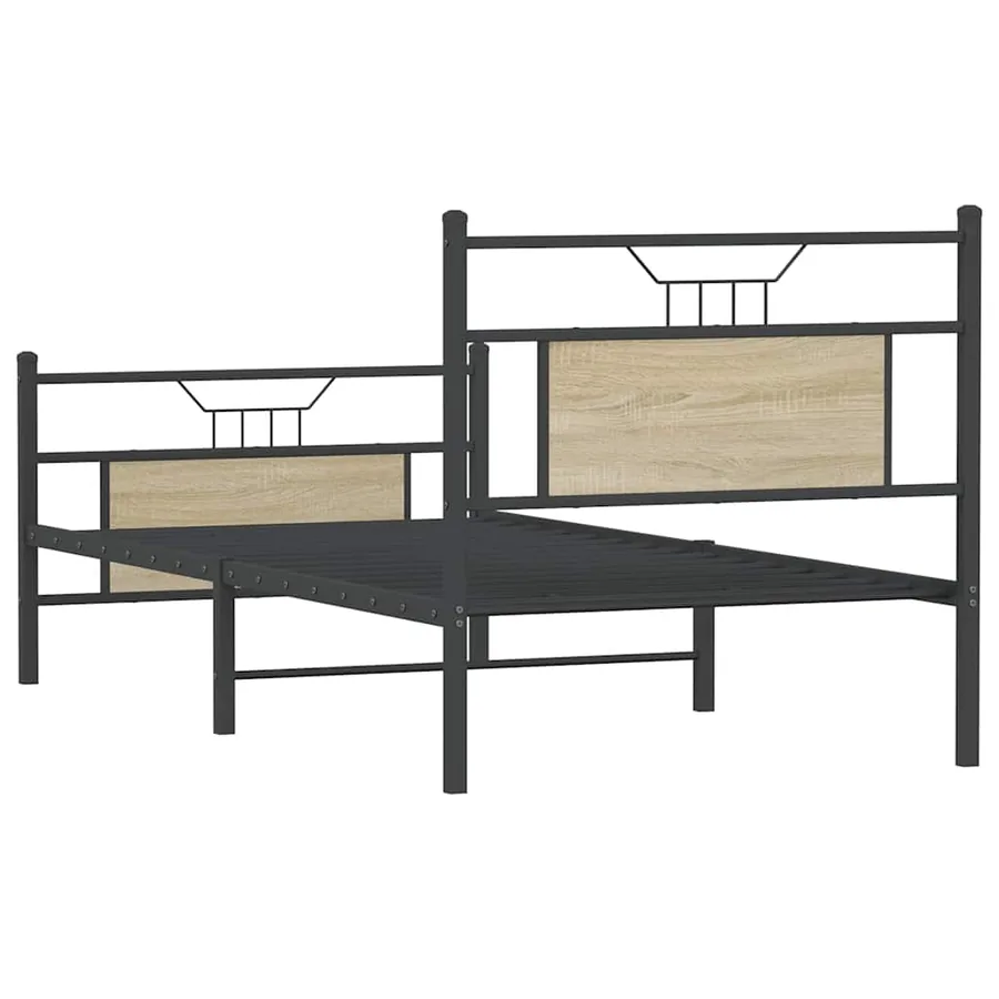 Cadre de lit sans matelas chêne sonoma 90x200 cm - 8
