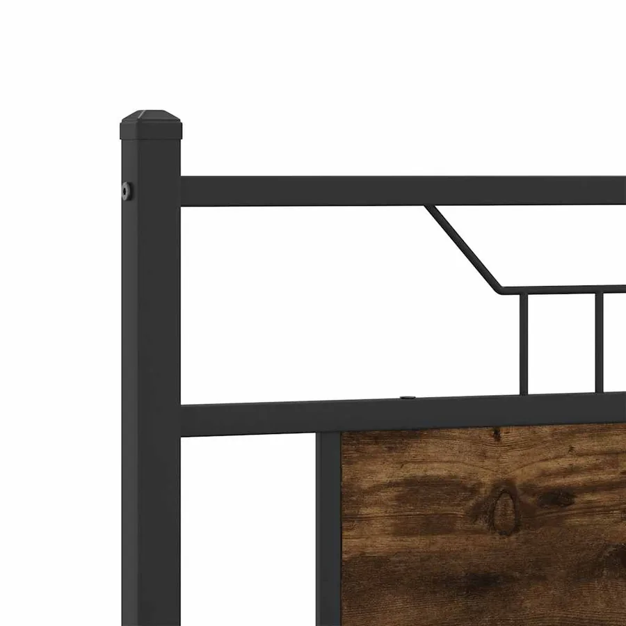 Cadre de lit sans matelas chêne fumé 150x200 cm bois ingénierie - 9