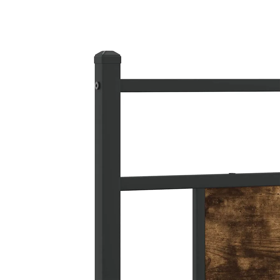 Tête de lit de remplacement chêne fumé 100 cm bois d'ingénierie et acier - 7