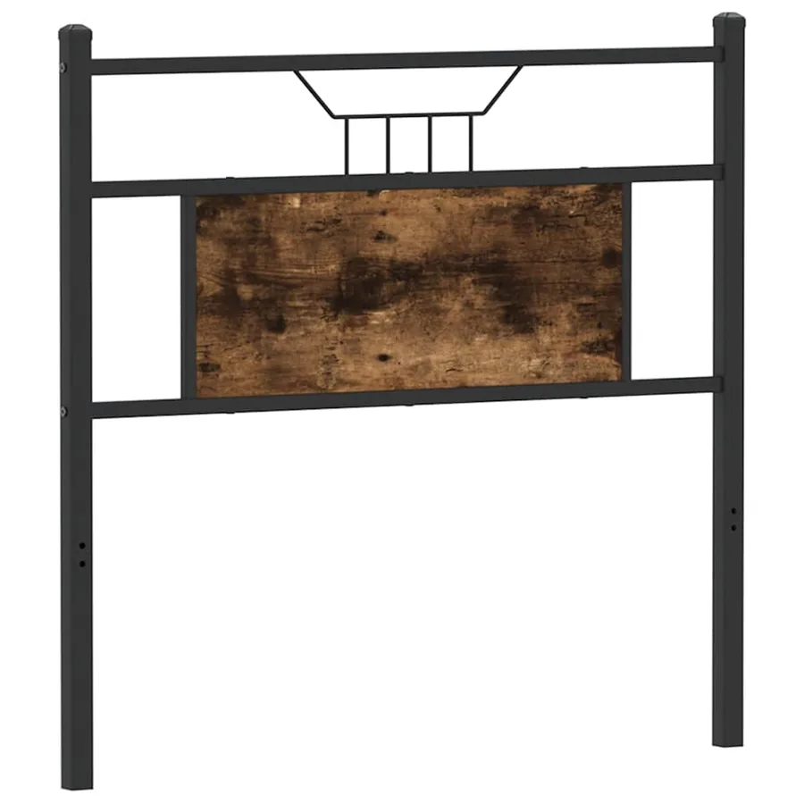 Tête de lit de remplacement chêne fumé 80 cm bois d'ingénierie et acier - 2