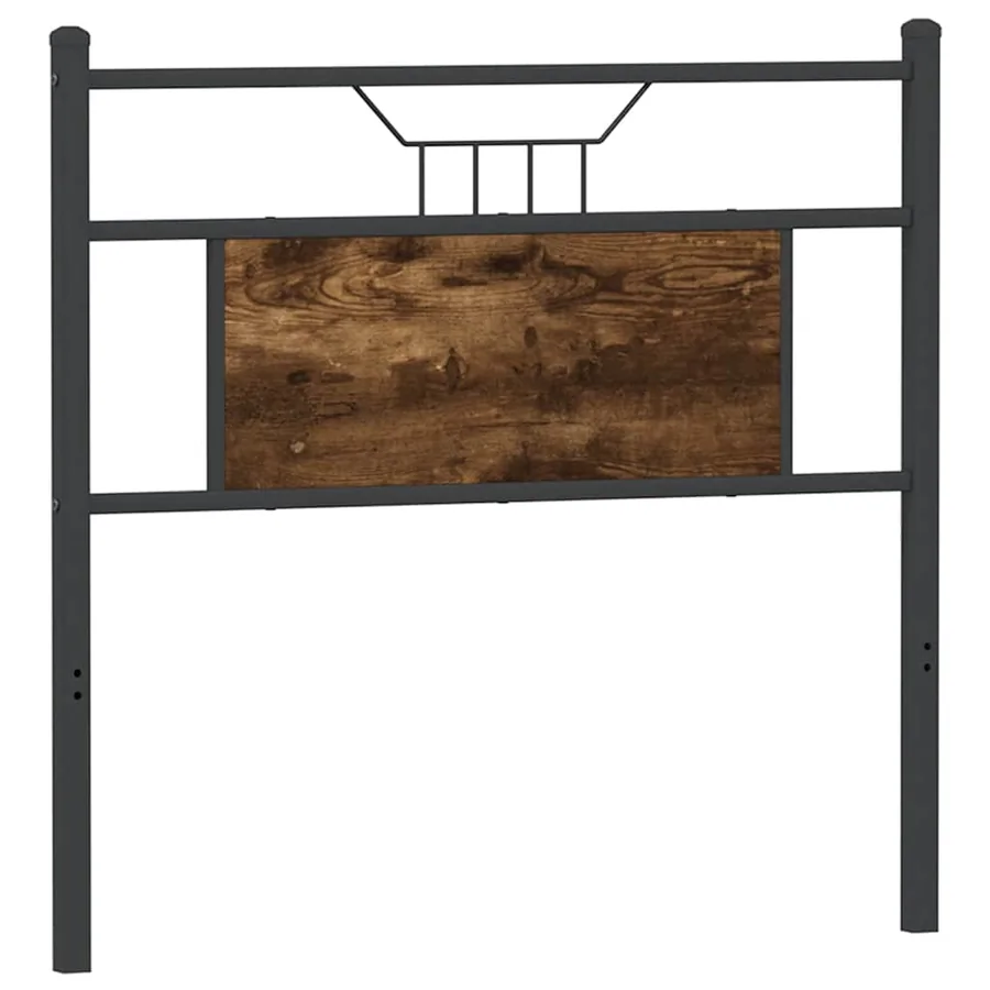 Tête de lit de remplacement chêne fumé 80 cm bois d'ingénierie et acier - 6