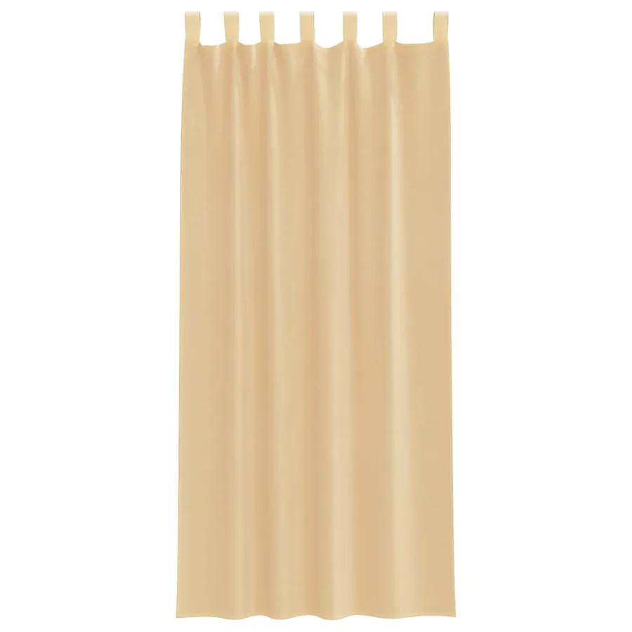 Rideaux en voile avec boucles 2 pcs sable 140x245 cm - 4