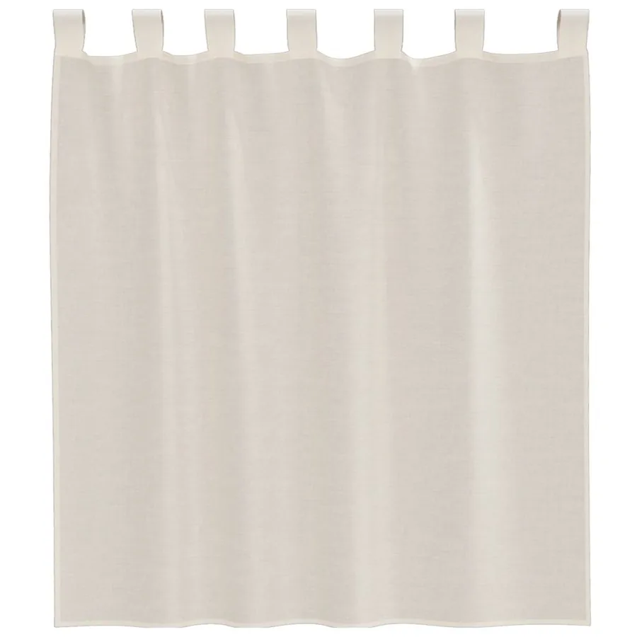 Rideaux en voile avec passants 2 pcs crème - 4