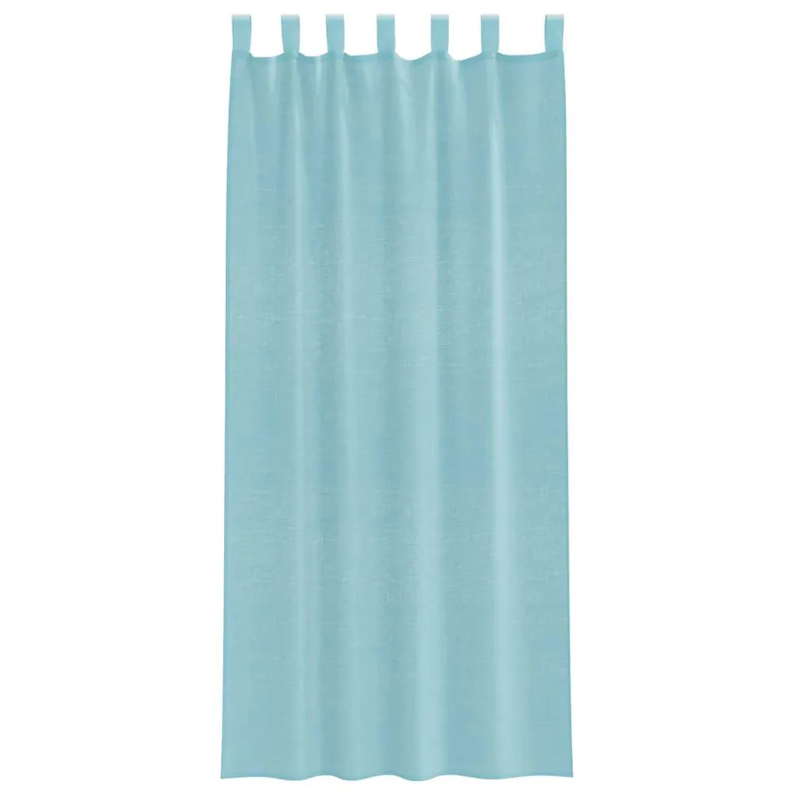 Rideaux en voile avec boucles 2 pcs turquoise 140x225 cm - 4