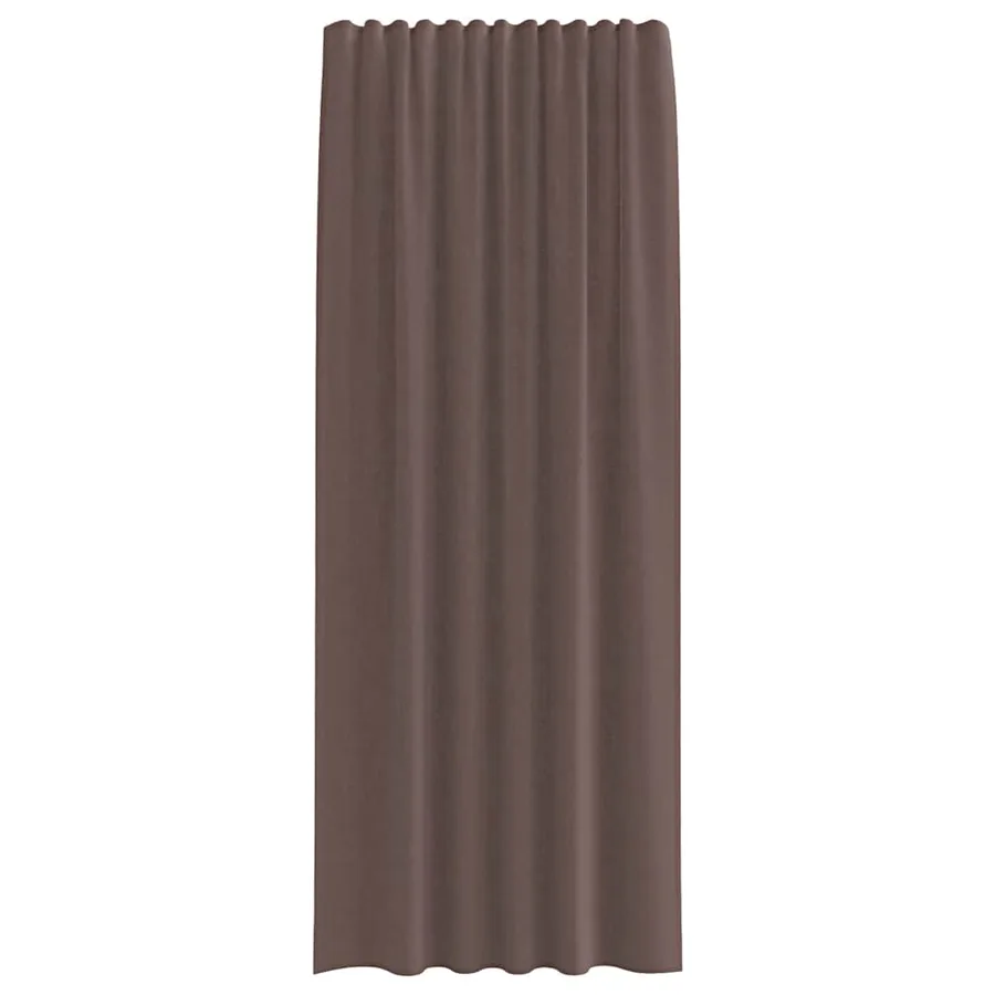 Rideaux en voile avec passants 2 pcs marron - 4