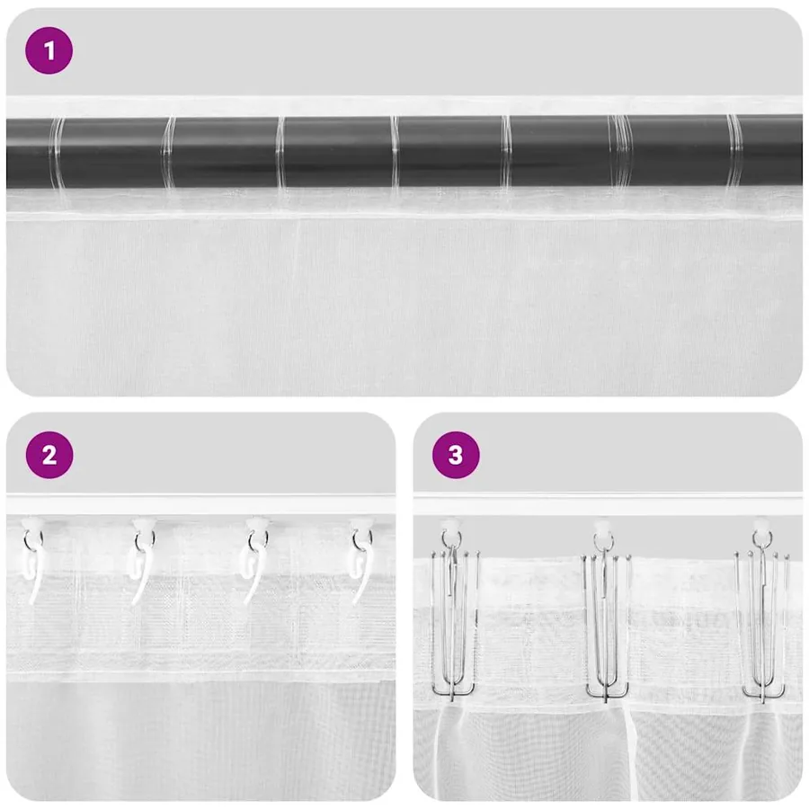 Rideaux en voile avec passants 2 pcs marron - 7