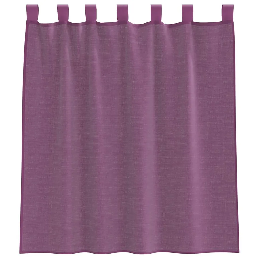 Rideaux en voile avec boucles 2 pcs violet 140x140 cm - 4