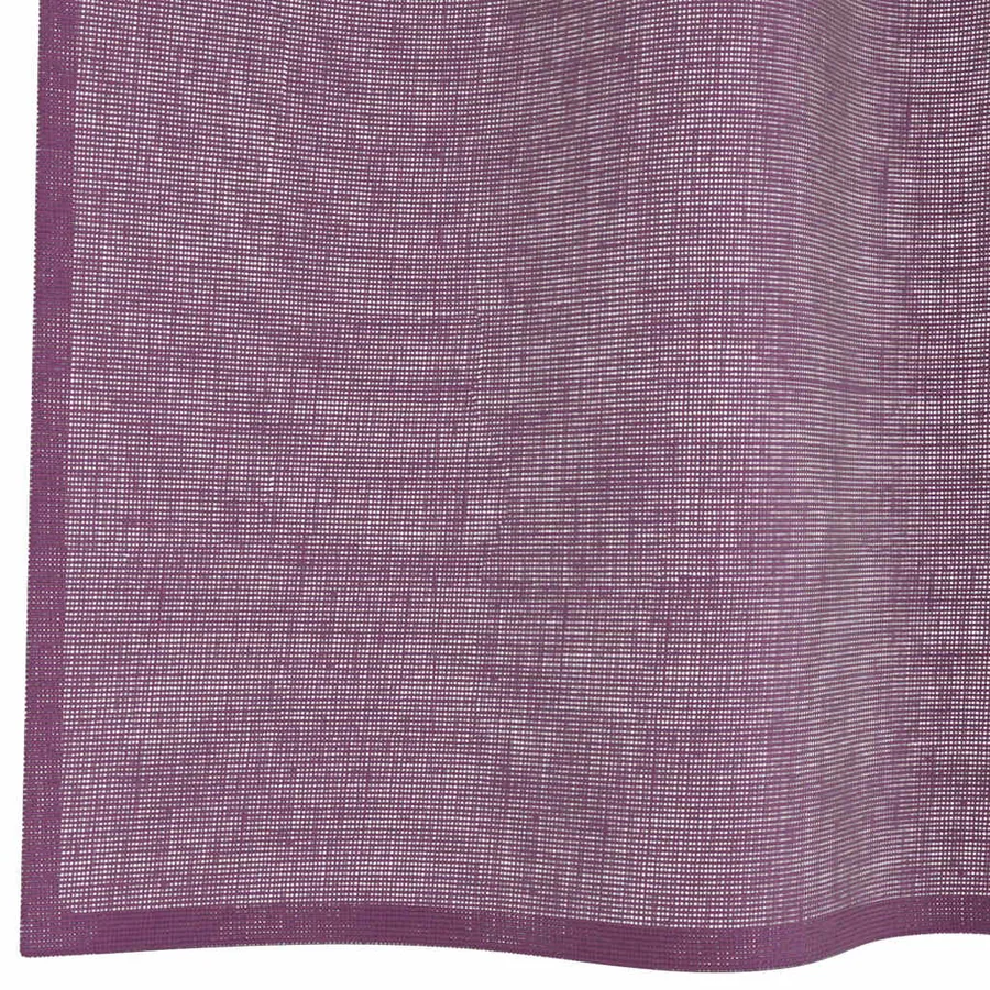 Rideaux en voile avec boucles 2 pcs violet 140x140 cm - 6