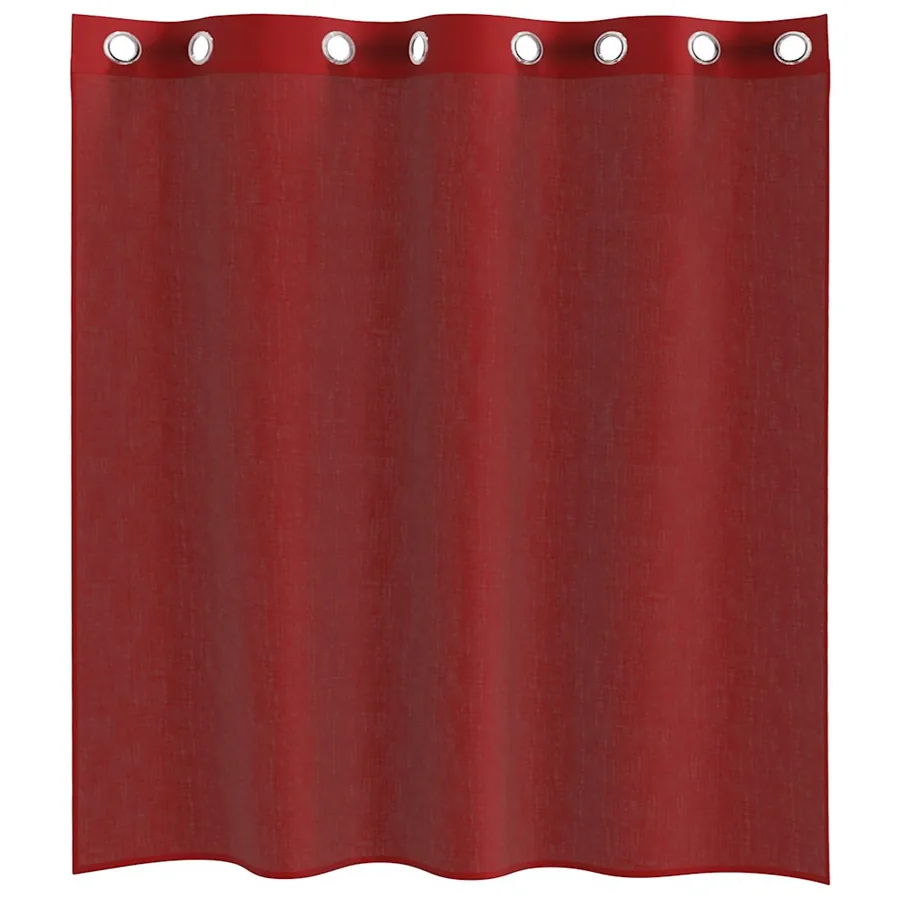 Rideaux en voile avec œillets 2 pcs rouge bordeaux - 4