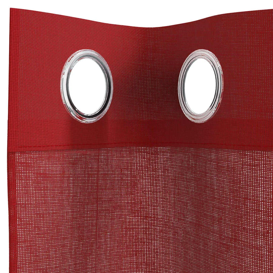 Rideaux en voile avec œillets 2 pcs rouge bordeaux - 5
