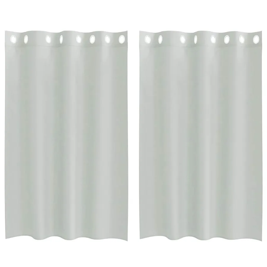 Rideaux en voile avec œillets 2 pcs gris clair 140x175 cm - 2