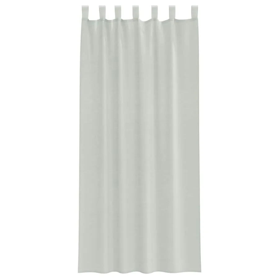 Rideaux en voile avec boucles 2 pcs gris clair 140x225 cm - 4