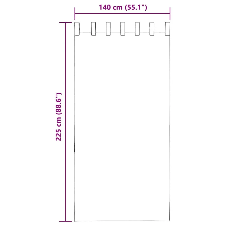 Rideaux en voile avec boucles 2 pcs gris clair 140x225 cm - 8