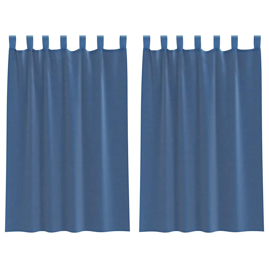 Rideaux en voile avec boucles 2 pcs bleu royal 140x175 cm - 2