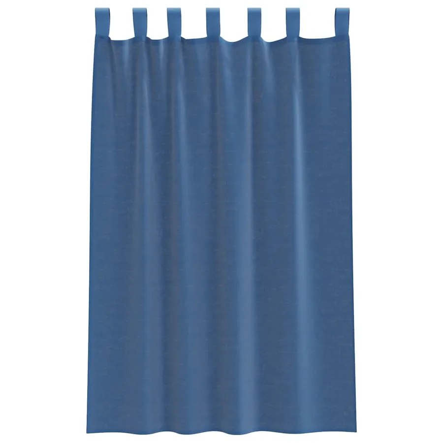 Rideaux en voile avec boucles 2 pcs bleu royal 140x175 cm - 4