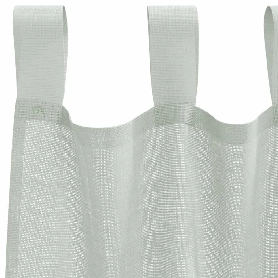 Rideaux en voile avec boucles 2 pcs gris clair 140x260 cm - 5