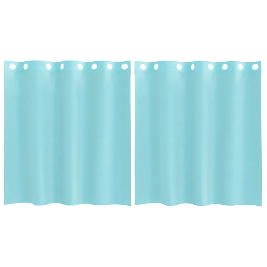 Rideaux en voile avec œillets 2 pcs turquoise - 2