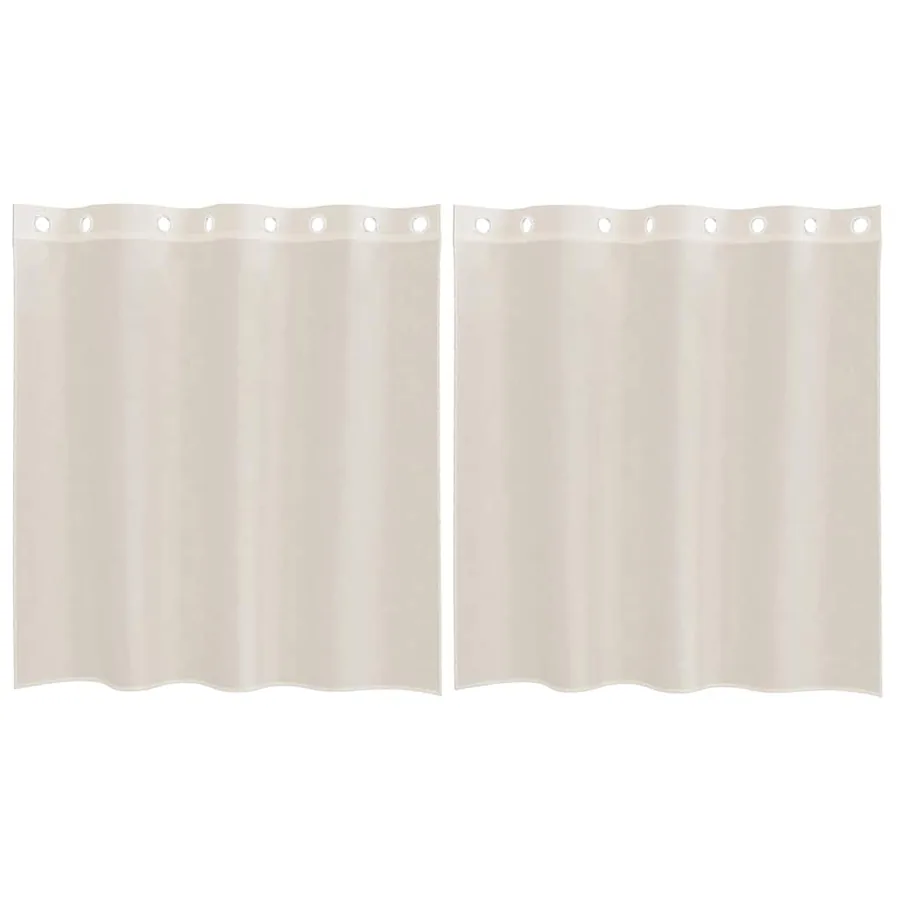 Rideaux en voile avec œillets 2 pcs crème 140x140 cm - 2
