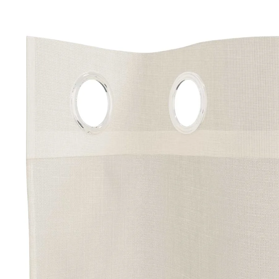 Rideaux en voile avec œillets 2 pcs crème 140x140 cm - 5