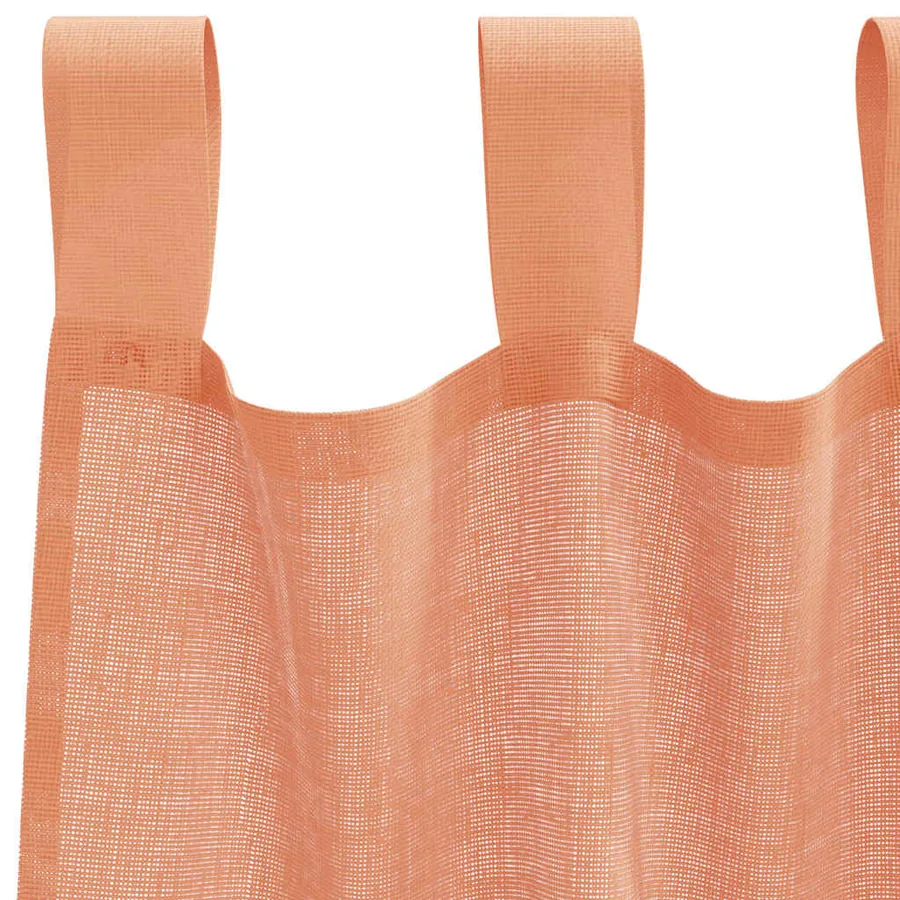 Rideaux en voile avec boucles 2 pcs terre cuite 140x140 cm - 5