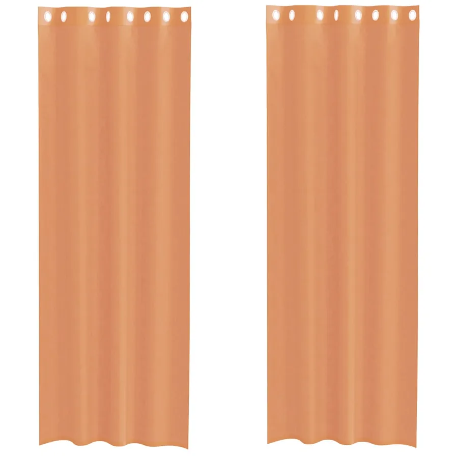 Rideaux en voile avec œillets 2 pcs terre cuite - 2