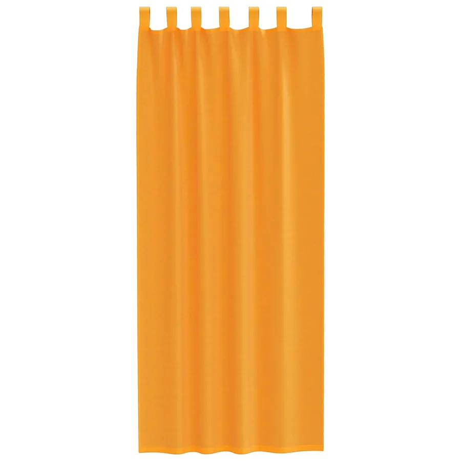 Rideaux en voile avec boucles 2 pcs orange 140x260 cm - 4