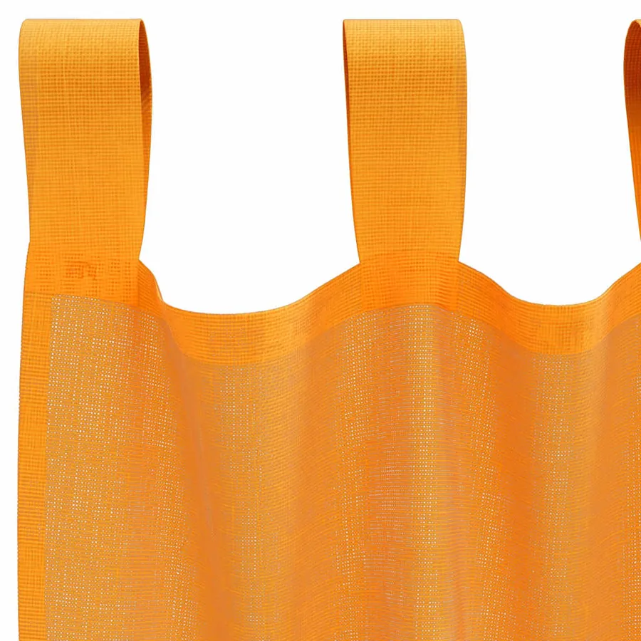 Rideaux en voile avec boucles 2 pcs orange 140x260 cm - 5