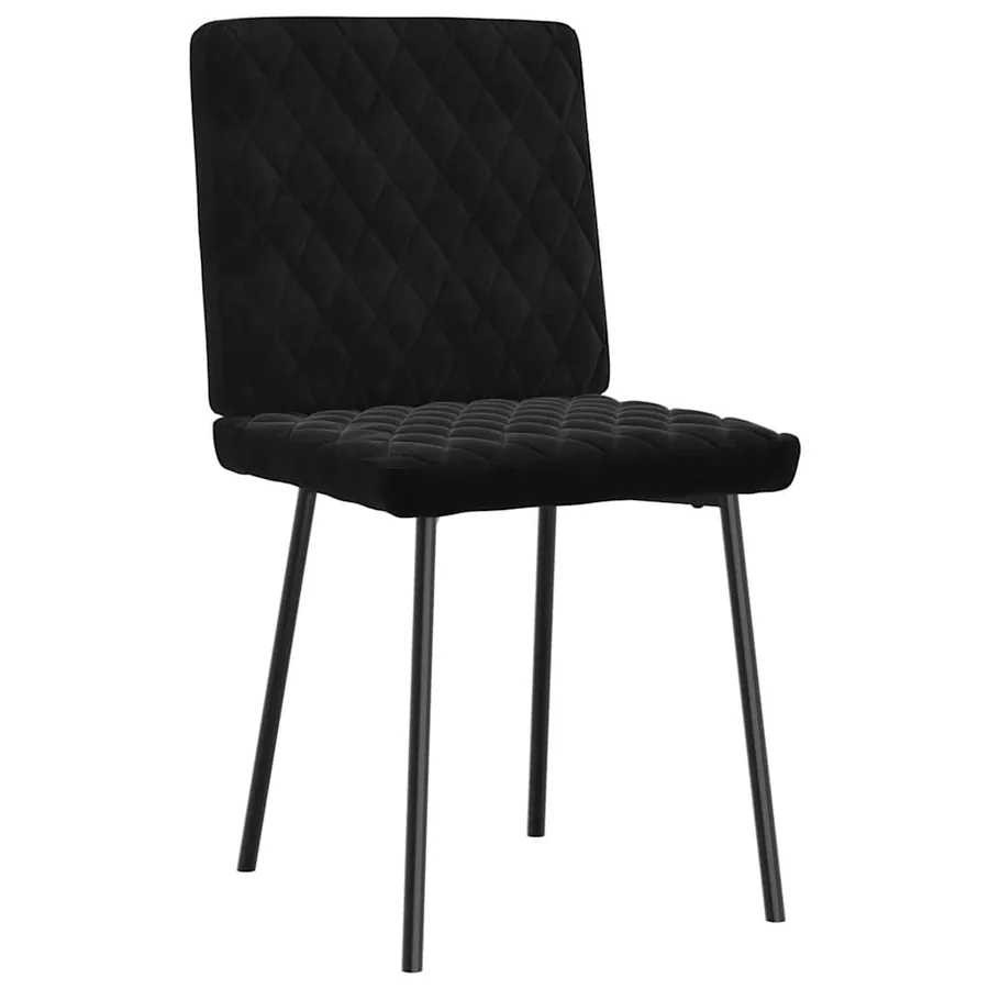 Chaises à manger lot de 2 Noir Velours - 3