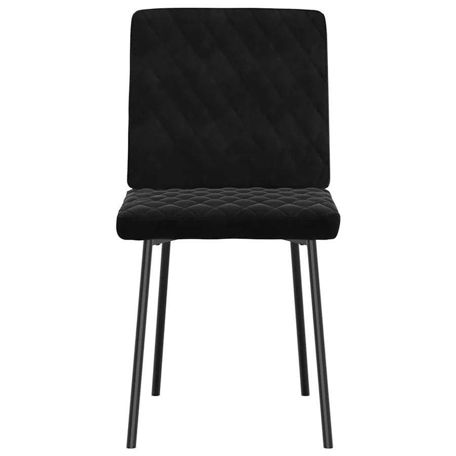 Chaises à manger lot de 2 Noir Velours - 4
