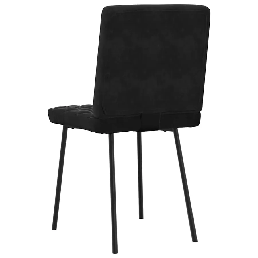 Chaises à manger lot de 2 Noir Velours - 6