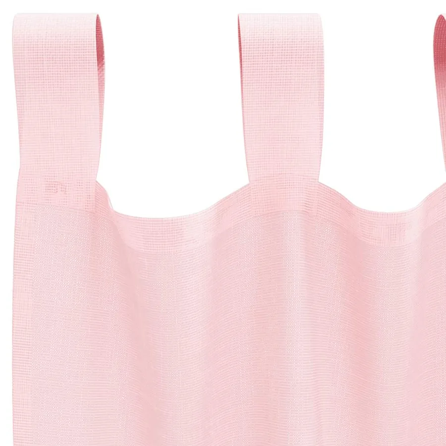 Rideaux en voile avec boucles 2 pcs rose clair 140x245 cm - 5