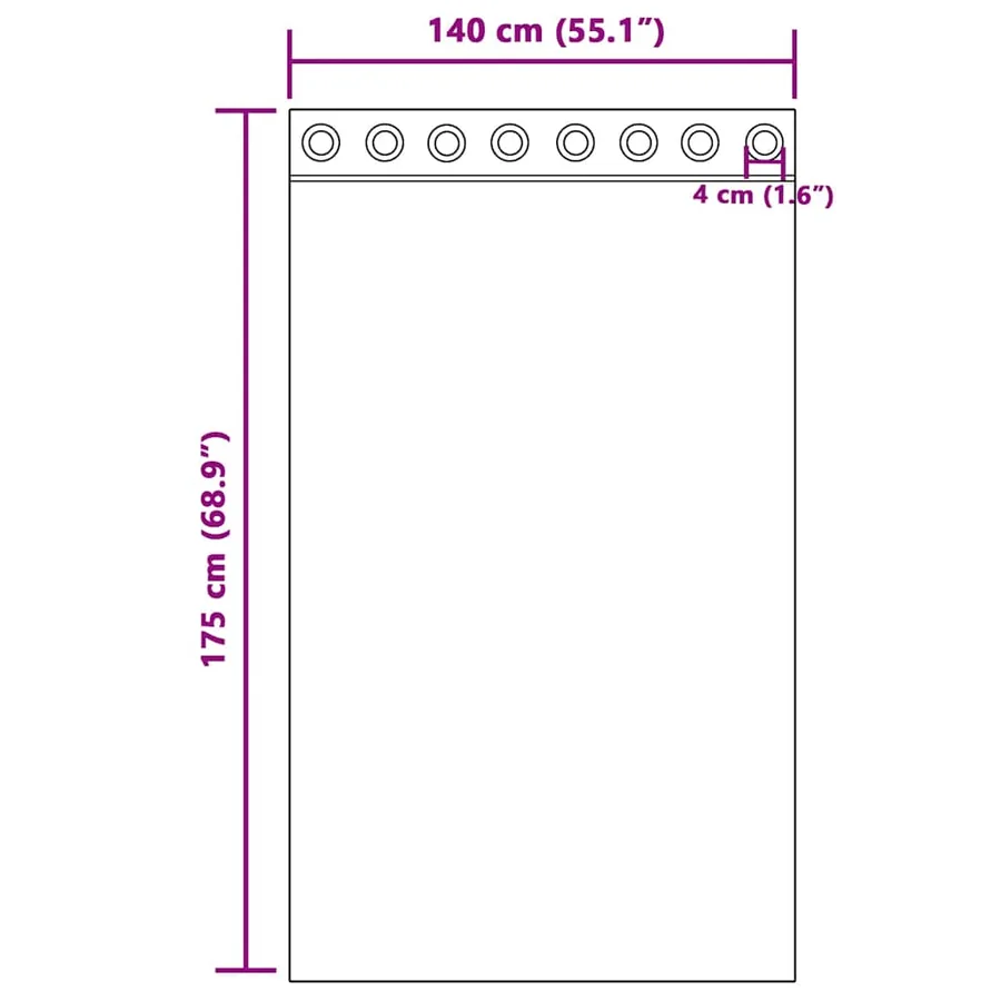 Rideaux en voile avec œillets 2 pcs rose clair 140x175 cm - 8