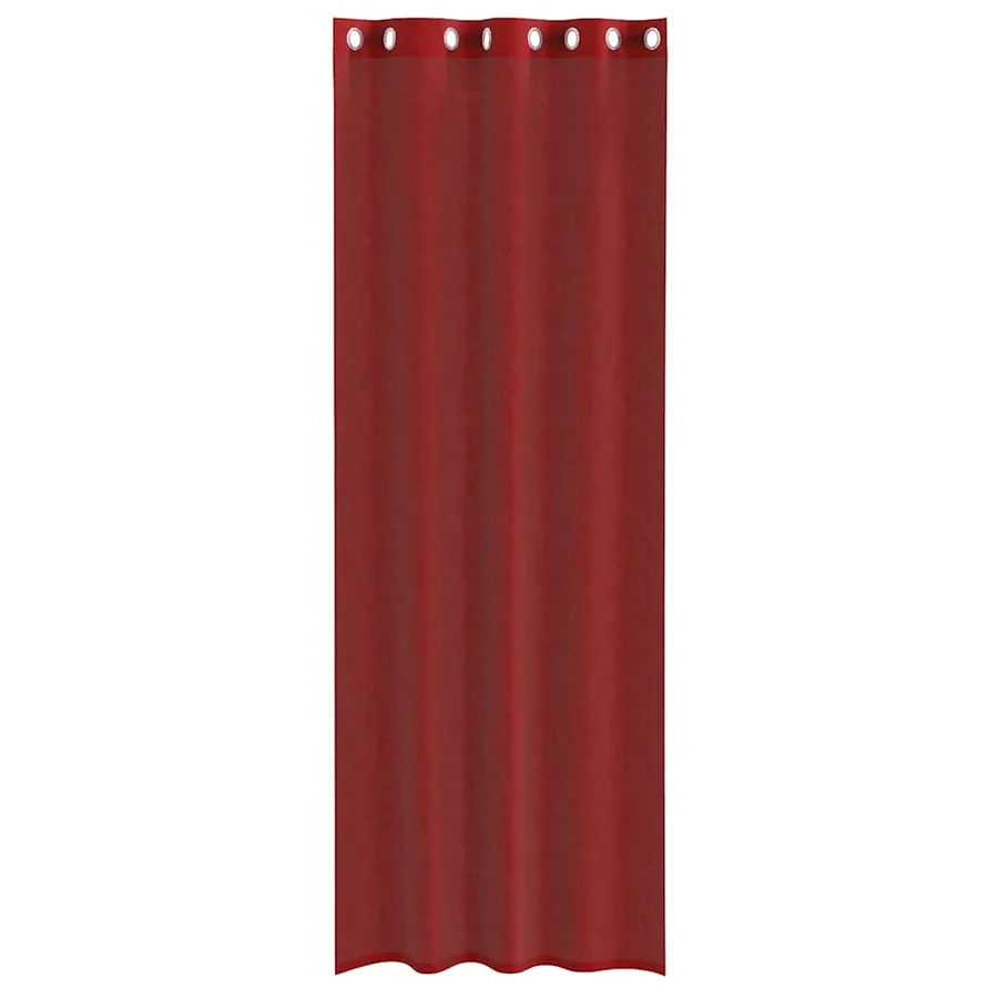 Rideaux en voile avec œillets 2 pcs rouge bordeaux - 4