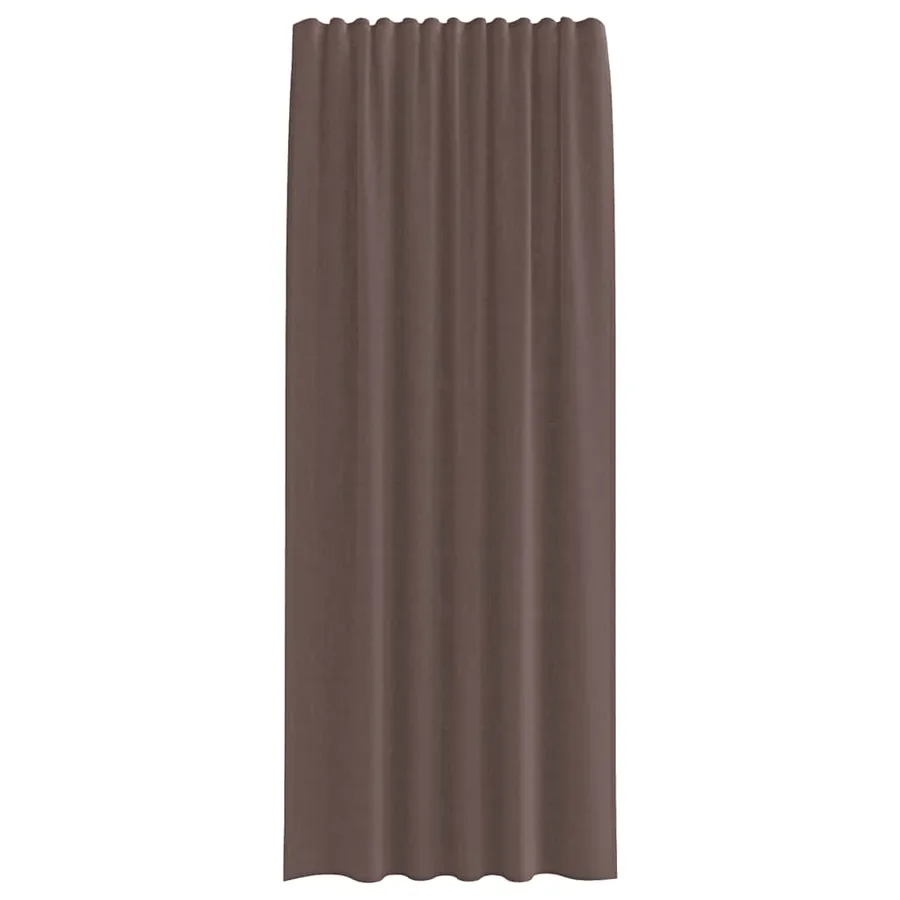 Rideaux en voile avec passe-tringles 2 pcs marron - 4
