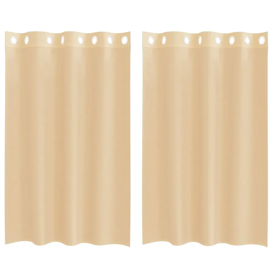Rideaux en voile avec œillets 2 pcs sable - 2